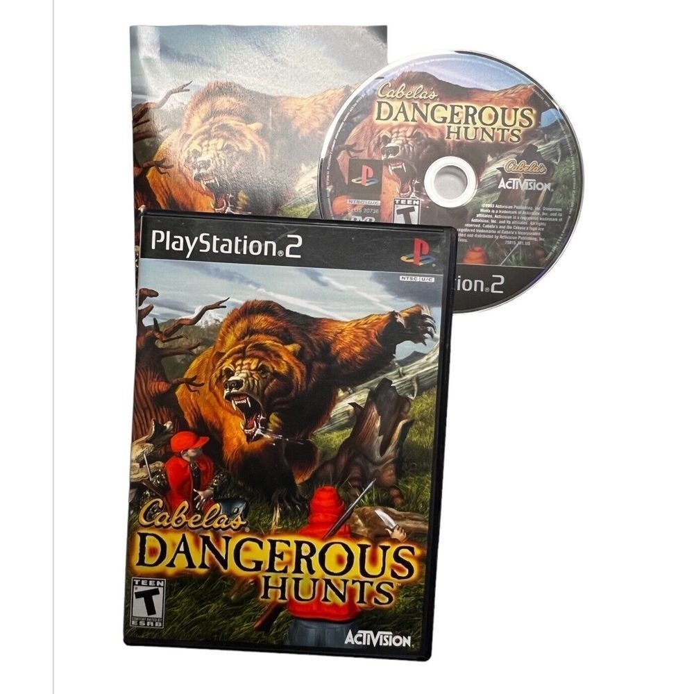 Cabela's Dangerous Hunt for Sony PlayStation 2 PS2, Complete Game DGN-C‎